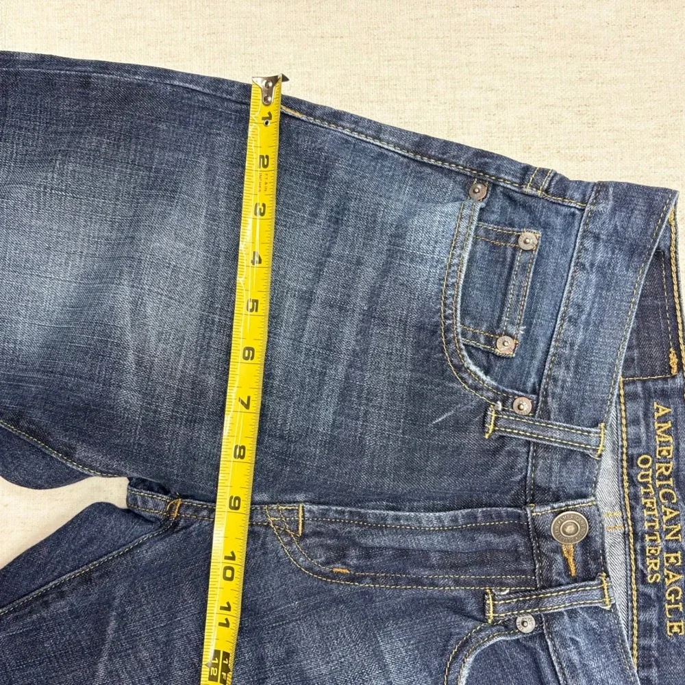 American Eagle Slim Straight Dark Wash Jeans Mens 26x28 100% Cotton Made In 2013